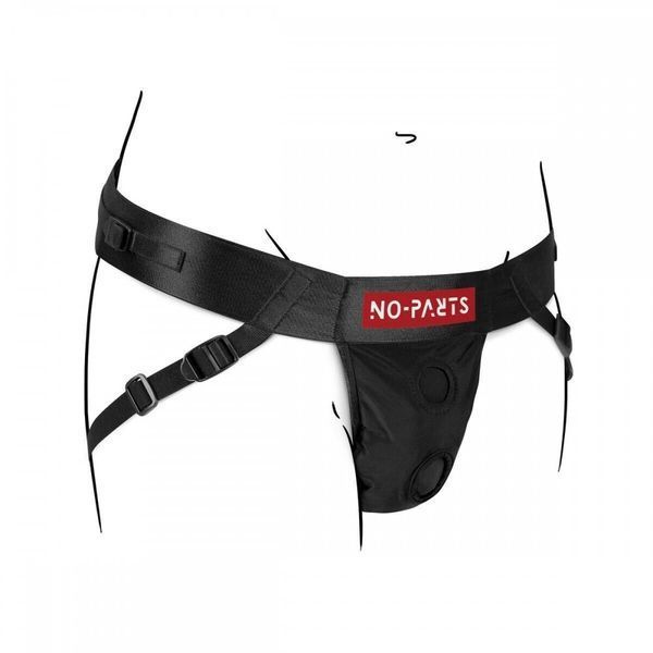 Труси для страпону з подвійним кріпленням No-Parts Taylor чорні, One Size 4184 / NP-02-BLK фото