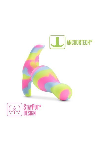 Анальна пробка конусоподібна зі стопером Blush Avant Kaleido різнобарвна T331823 фото