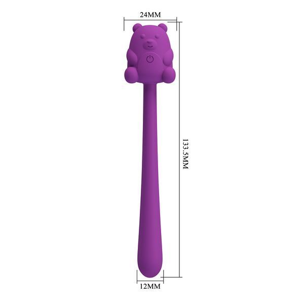 Точковий вібратор для клітора Pretty Love Cute Bear Flirting Stick гнучкий, 13,3 х 1,2 х 2,4 см BW-500032-2 фото
