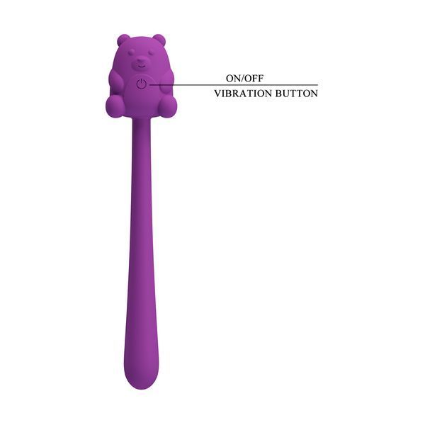 Точковий вібратор для клітора Pretty Love Cute Bear Flirting Stick гнучкий, 13,3 х 1,2 х 2,4 см BW-500032-2 фото