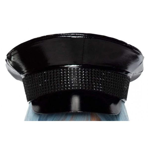 Військовий капелюх зі стразами One Size Rhinestone Trimmed Military Hat від Leg Avenue, чорний 2772 \Black фото