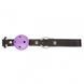 Кляп из экокожи Loveshop Latex BREATHABLE BALL GAG BLACK/PURPLE F61428 фото 3