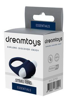 Ерекційне кільце з вібрацією Dream Toys Rings of Love, синій DT21713 фото