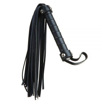 F61419 батіг з екошкіри c вузькими хвостами FLOGGER BLACK F61419 фото