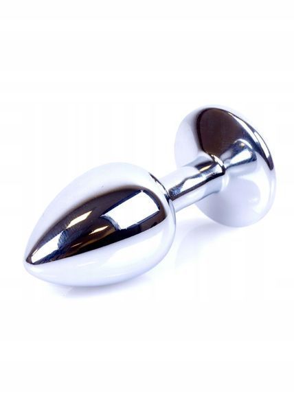 Анальна пробка з каменем Plug-Jewellery Silver PLUG-Pink розмір S 64-00008 фото