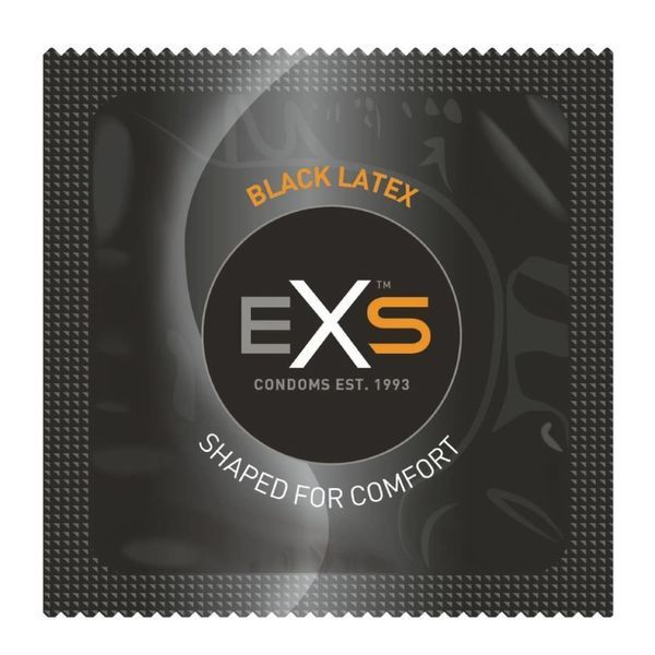 Презервативи чорного кольору латексні Exs BLACK Latex веганські (ціна за упаковку, 12 шт.) 0264 /12exsblack фото
