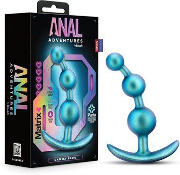 Анальна ялинка Blush Anal Adventures блакитна, 13.3 х 3.2 см T331986 фото