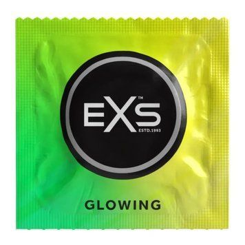 Презервативи, що світяться в темряві EXS Glowing веганські (ціна за 3 шт.) EXS102474/Glowing фото