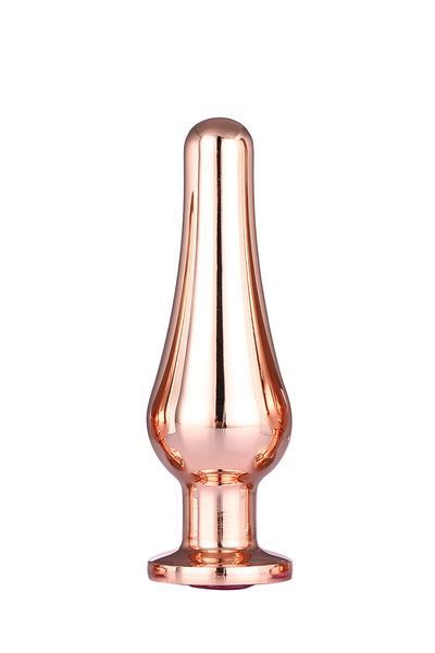 DT21827 Анальная пробка конической формы Dream Toys GLEAMING LOVE ROSE GOLD PLEASURE PLUG M DT21827 фото