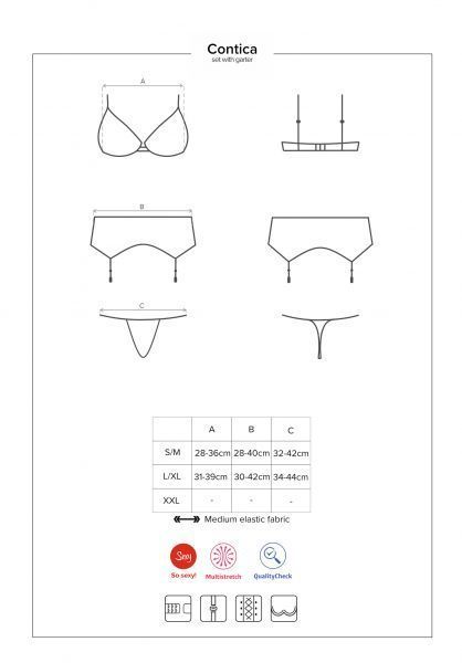 Комплект Obsessive Contica set S/M 410704 фото