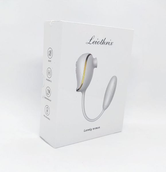 Вакуумний стимулятор з віброяйцем High End Suction Love Egg WHITE 560434 фото