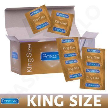 Презервативи великого розміру Pasante King Size латексні (ціна за упаковку, 144 шт.) 1095KA фото