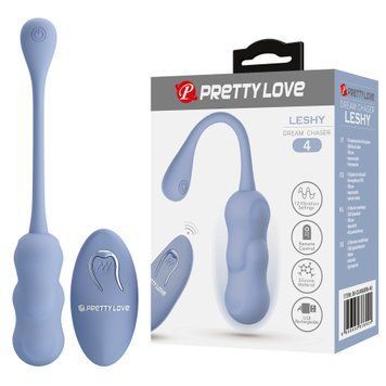 Віброяйце вагінальне Pretty Love Leshy з пультом, блакитне, 18.6 х 2.8 см BI-014868W-A5 фото