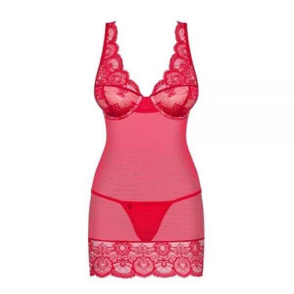 Боді 853-CHE-3 chemise thong red S / M 410822 фото