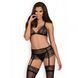 Комплект Obsessive Chiccanta 3 pcs set black L / XL 410479 фото 1