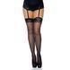 Панчохи з мереживом Leg Avenue One Size Alix Sheer Thigh High Stockings, чорні 1011 /Black фото 3