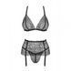 Комплект Obsessive Chiccanta 3 pcs set black L / XL 410479 фото 4