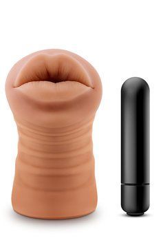 Мастурбатор реалістичний у вигляді рота Blush M For Men Isabella з віброкулею, мулатка T331242 фото