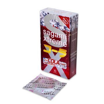 Супертонкі латексні презервативи Sagami Xtreme Cola flavor (ціна за упаковку, 3 шт.) 11915 фото