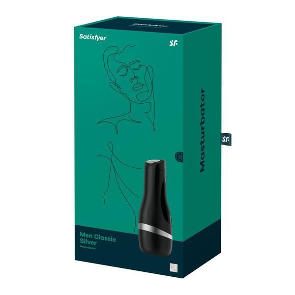 Мастурбатор Satisfyer Men Classic, чорний із сріблястою смужкою T360100 фото