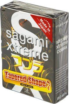 Супертонкі латексні презервативи Sagami Xtreme Cobra (ціна за упаковку, 3 шт.) 11908 фото