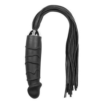 Фалоімітатор реалістичний Easytoys з прикріпленим флогером, чорний Flogger Dildo ET52741 фото
