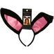 Вушки кролика One Size Plush Bunny Rabbit Ears Headband від Leg Avenue, рожево-чорні A28112 / BLACK фото 2