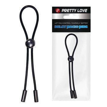 Петля для пеніса PRETTY LOVE DELAY MAGIC RING, чорна SM-BL004 фото