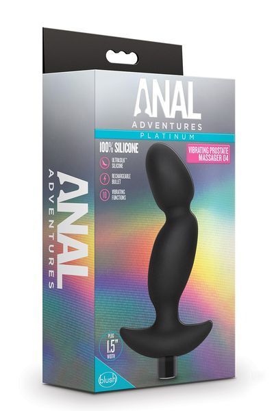 Масажер простати Blush Anal Adventures Platinum 04 Silicone Vibrating Prost T331462 фото