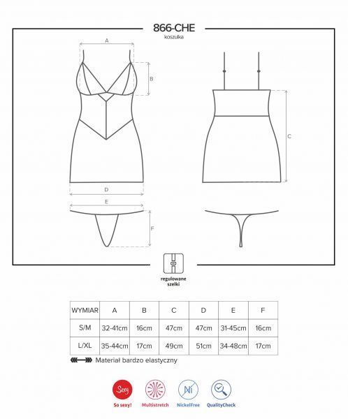 Сорочка Obsessive 866-CHE-1 chemise 410855 фото