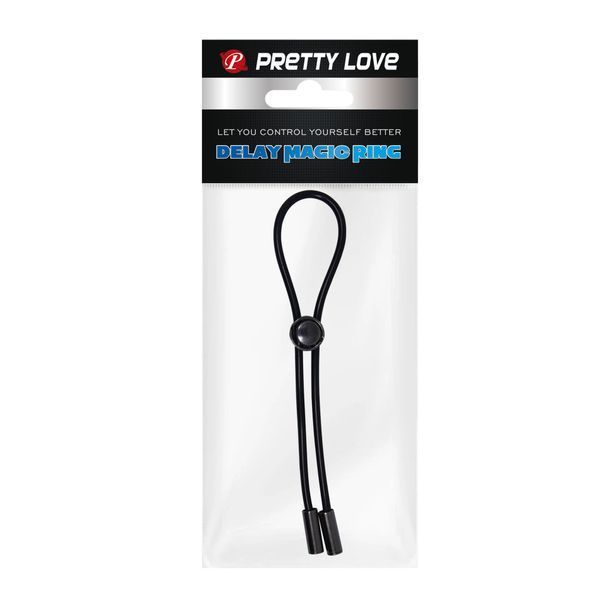 Петля для пениса PRETTY LOVE DELAY MAGIC RING, черная SM-BL004 фото
