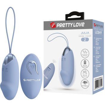 Віброяйце вагінальне Pretty Love Julia Dream з пультом, блакитне, 18.6 х 2.8 см BI-014362W-4A5 фото