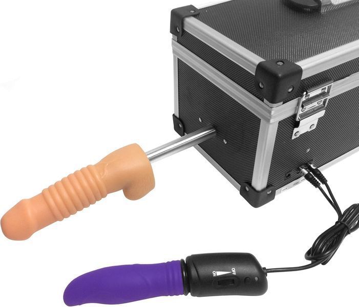 Портативна секс-машина Diva Tool Box у валізі, з пультом та трьома насадками Vac-U-Lock, чорна DIV111679 фото