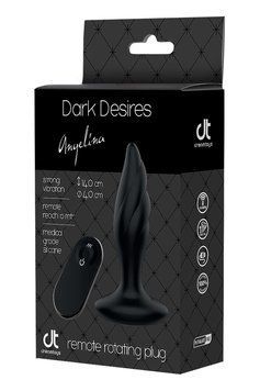 Хвиляста анальна пробка з пультом керування Dream Тoys Dark Desires Angelina чорна DT21995 фото