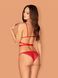 Комплект мереживний Obsessive Lovlea зі стрічками, червоний, L/XL 410782 фото 4