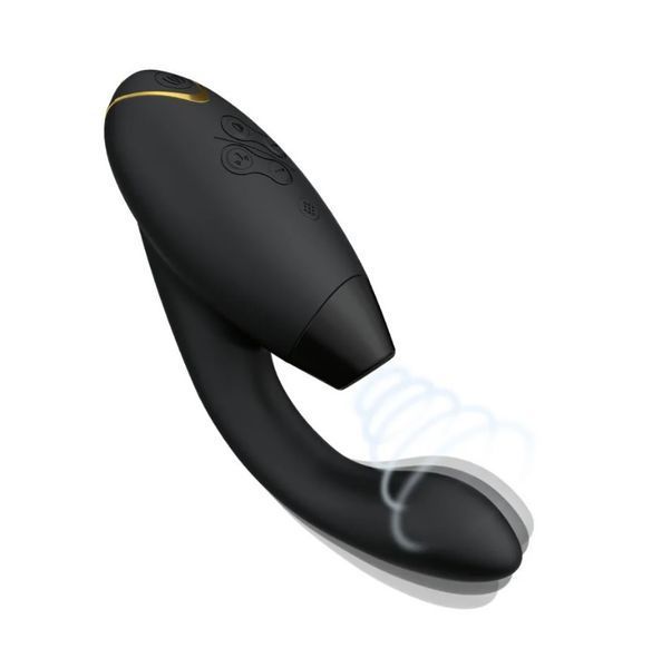 Інноваційний безконтактний вібратор-стимулятор Womanizer Duo 2 Black W44124 фото