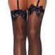 Панчохи з бантиком Leg Avenue Sheer Thigh Highs, чорні, O/S 191113 / Black фото 2