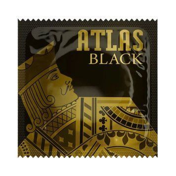 Презерватив латексний класичний Atlas Black чорного кольору (ціна за 1 шт.) ONE099927 фото