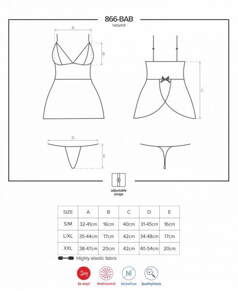 Бебідолл Obsessive 866-BAB - 1 babydoll 410202 фото