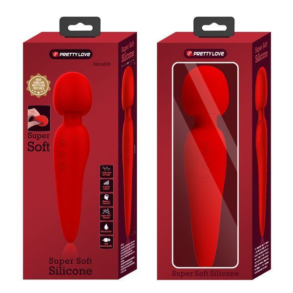 Вибратор-микрофон PRETTY LOVE Meredith 7 режимов, красный, 21.5 х 5 см BI-014668-2 фото