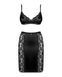 Комплект Obsessive Blanita (бюст/спідниця) S/M чорний 411012 фото 6