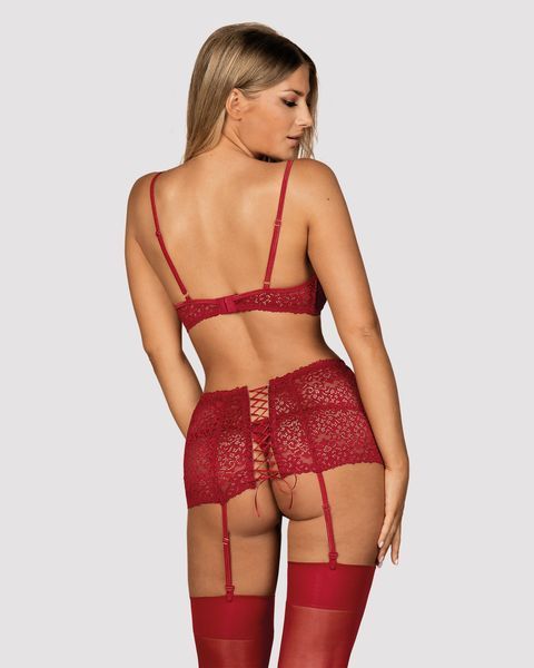 Комплект Obsessive Lividia 3 pcs set red S/M 410500 фото