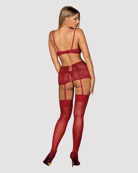 Комплект Obsessive Lividia 3 pcs set red S/M 410500 фото