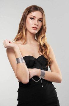 Браслети-наручники Bijoux Indiscrets срібні, OS B0200 фото
