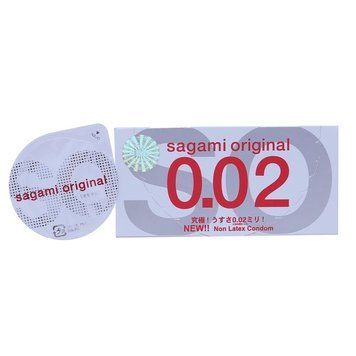 Японський ультратонкий презерватив Sagami 0.02 поліуретановий (ціна за 1 шт.) 19023 фото