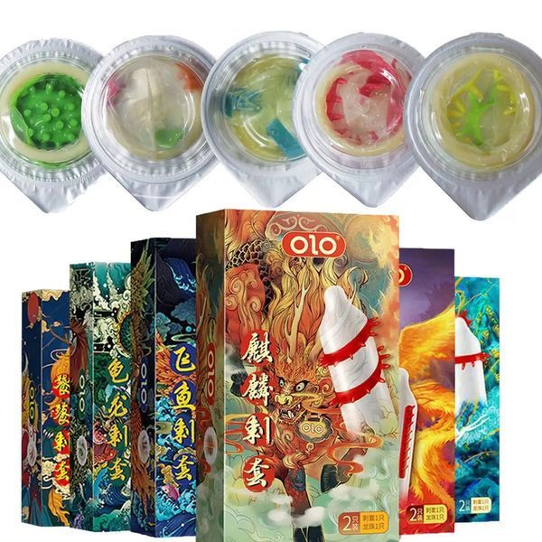 Презерватив OLO з вусиками + кулька "Taotie Spiny condom" (у комплекті 1 презератив + 1 кулька) OLO206783 фото