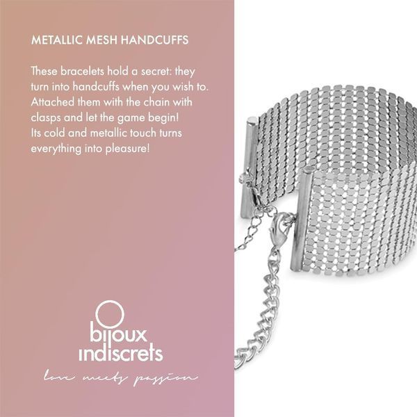 Браслети-наручники Bijoux Indiscrets срібні, OS B0200 фото