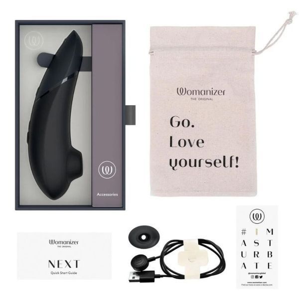 Вакуумний кліторальний стимулятор Womanizer Next Black, чорний 23667/WZNT1SG9 фото