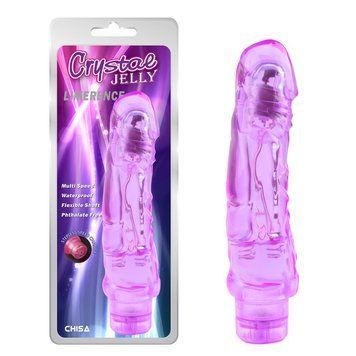 Вібромасажер Chisa Crystal Jelly Limerence з яскраво вираженою головкою, фіолетовий 78031 /CN-601378031 фото