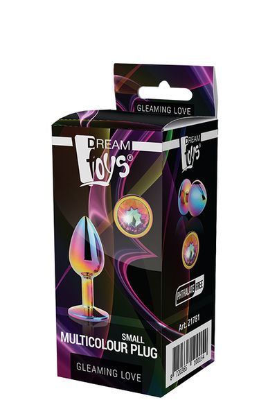 DT21781 Радужная анальная пробка GLEAMING LOVE MULTICOLOUR PLUG SMALL DT21781 фото